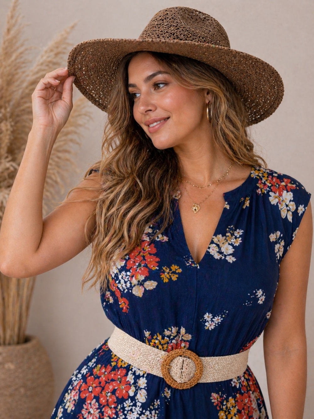 🔥5/$35🔥 Old Navy Navy Floral Sundress | Size M - Picture 2 of 8